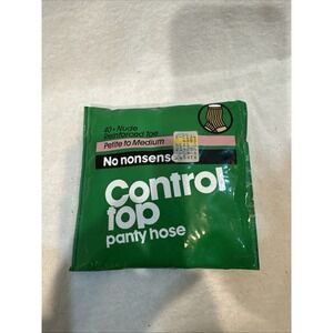 NO NONSENSE Nude Reinforced Toe Petite to Medium Size (A) Control Top Pantyhose